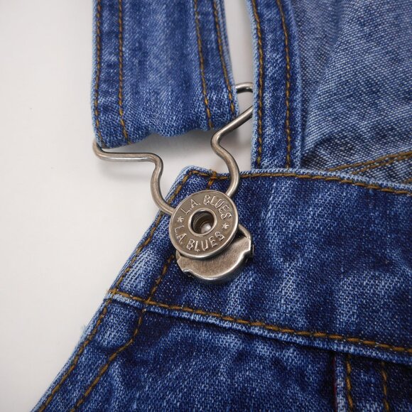 Vintage Y2K LA Blues Women’s Plus Size 20W Bib Overalls Dark Denim 100% Cotton - Picture 10 of 14